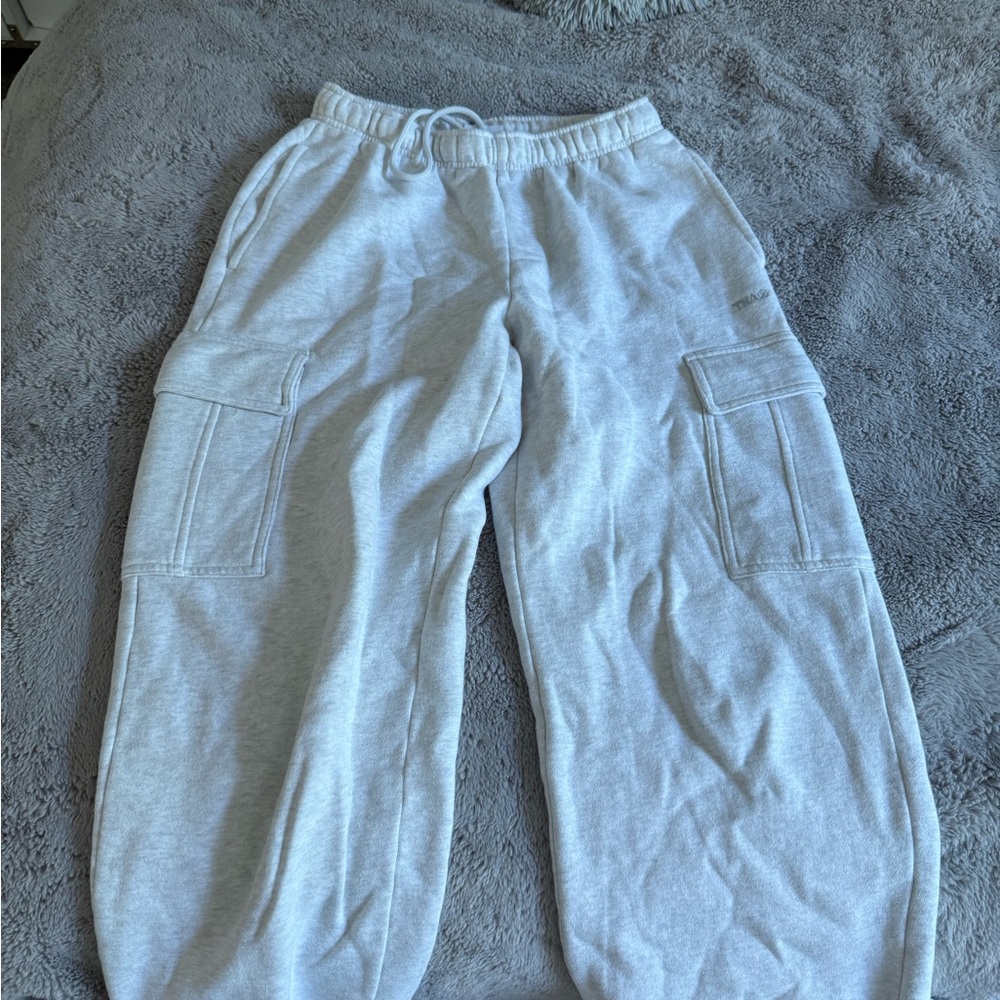 TNA Gray Joggers Relaxed Fit Cotton Blend